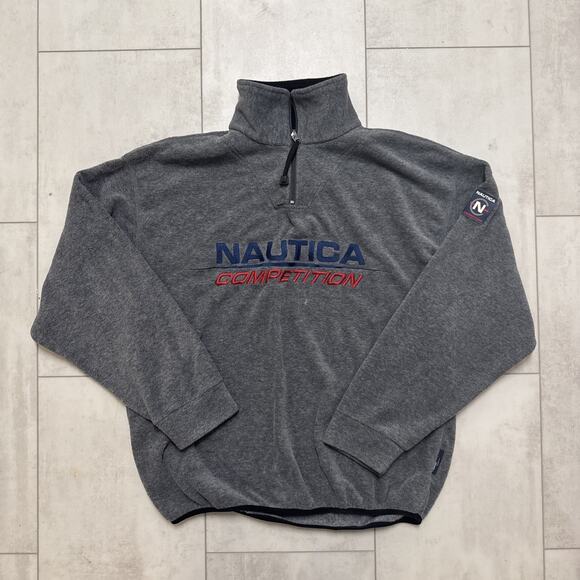 VINTAGE Nautica Competition 1/4 Zip Pullover Sweatshirt Fleece Men’s Size XL - Picture 1 of 7